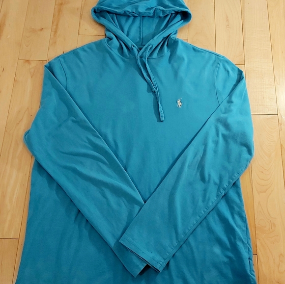 Polo Ralph Lauren thin hoodie blue large - Picture 1 of 4